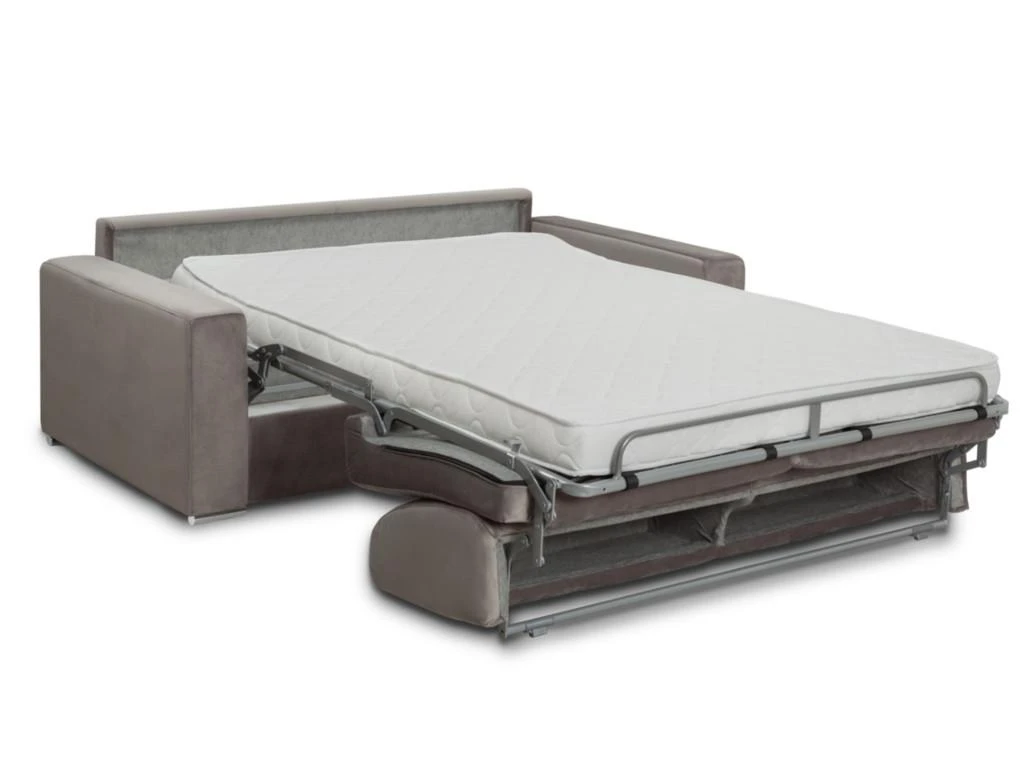 Canapé 3 Places Convertible Express En Velours CALITO - Anthracite - Couchage Lattes Larges 140 Cm - Matelas 16 Cm Avec Mousse à Mémoire De Forme DUNLOPILLO 11 Canapé 3 Places Convertible Express En Velours CALITO - Anthracite - Couchage Lattes Larges 140 Cm - Matelas 16 Cm Avec Mousse à Mémoire De Forme DUNLOPILLO – Image 9