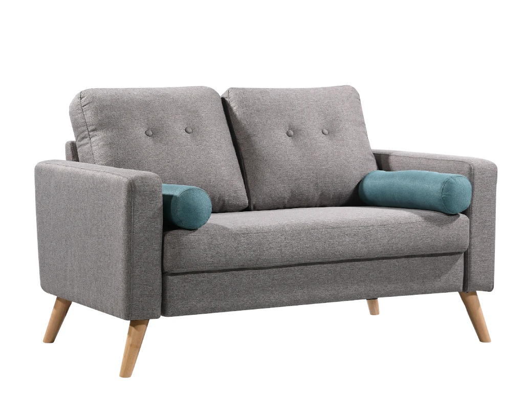 Canapé 2 Places TATUM En Tissu - Gris Chiné 9 Canapé 2 Places TATUM En Tissu - Gris Chiné – Image 7