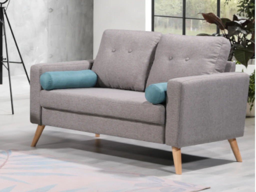 Canapé 2 Places TATUM En Tissu - Gris Chiné 3 Canapé 2 Places TATUM En Tissu - Gris Chiné