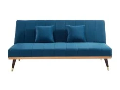 Canapé 3 Places Convertible Clic-clac En Velours KERBI - Bleu Roi -Meubles Soldes Boutique canape 351445