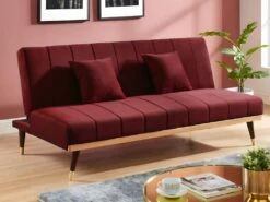 Canapé 3 Places Convertible Clic-clac En Velours KERBI - Vert Sapin 36 Canapé 3 Places Convertible Clic-clac En Velours KERBI - Vert Sapin -Meubles Soldes Boutique canape 351453 1