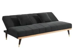 Canapé 3 Places Convertible Clic-clac En Velours KERBI - Bleu Roi -Meubles Soldes Boutique canape 351465