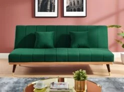 Canapé 3 Places Convertible Clic-clac En Velours KERBI - Vert Sapin 27 Canapé 3 Places Convertible Clic-clac En Velours KERBI - Vert Sapin -Meubles Soldes Boutique canape 351477 1