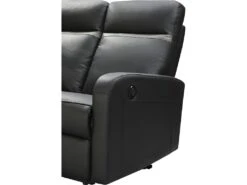 Canapé 2 Places Relax électrique En Cuir ABERDEEN - Noir Et Bande Anthracite 11 Canapé 2 Places Relax électrique En Cuir ABERDEEN - Noir Et Bande Anthracite -Meubles Soldes Boutique canape 366589