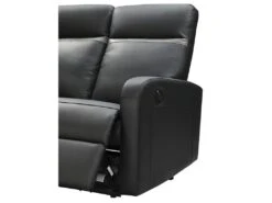 Canapé 2 Places Relax électrique En Cuir ABERDEEN - Noir Et Bande Anthracite 10 Canapé 2 Places Relax électrique En Cuir ABERDEEN - Noir Et Bande Anthracite -Meubles Soldes Boutique canape 366591