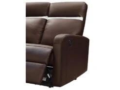 Canapé 3 Places Relax électrique En Cuir ABERDEEN - Marron Et Bande Ivoire 10 Canapé 3 Places Relax électrique En Cuir ABERDEEN - Marron Et Bande Ivoire -Meubles Soldes Boutique canape 366617