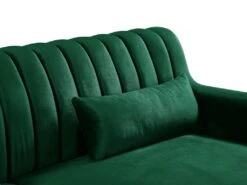 Canapé D'angle MEYREUIL En Velours - Vert Sapin - Angle Gauche -Meubles Soldes Boutique canape 376361