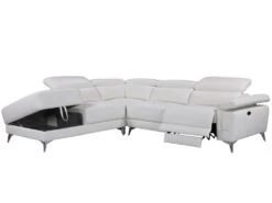 Canapé D'angle Relax électrique En Cuir PASCALINE - Ivoire - Angle Gauche 12 Canapé D'angle Relax électrique En Cuir PASCALINE - Ivoire - Angle Gauche -Meubles Soldes Boutique canape 380389