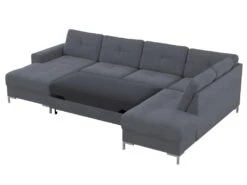 Canapé D'angle Panoramique Convertible JENSEN En Tissu - Anthracite - Angle Droit 14 Canapé D'angle Panoramique Convertible JENSEN En Tissu - Anthracite - Angle Droit -Meubles Soldes Boutique canape 402519