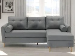 Canapé D'angle Réversible En Tissu FLEN - Gris Clair 9 Canapé D'angle Réversible En Tissu FLEN - Gris Clair -Meubles Soldes Boutique canape 406523