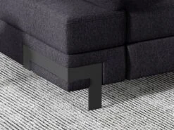 Canapé D'angle Convertible En Tissu DAMIEN II - Anthracite - Angle Droit -Meubles Soldes Boutique canape 421395