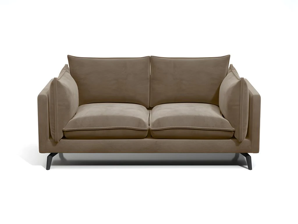 Canapé 2 Places En Velours KESTREL - Taupe De Pascal Morabito 3 Canapé 2 Places En Velours KESTREL - Taupe De Pascal Morabito