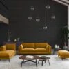 Canapé 3 Places En Velours KESTREL - Jaune Moutarde De Pascal Morabito -Meubles Soldes Boutique canape 438513