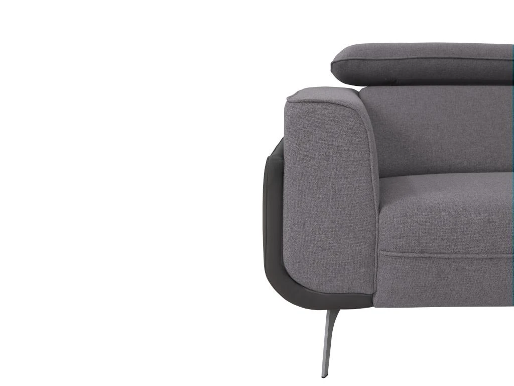 Canapé D'angle Fixe ALSENO - Gris - Angle Droit 8 Canapé D'angle Fixe ALSENO - Gris - Angle Droit – Image 6