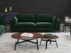 Canapé 3 Places KESTREL En Velours - Vert De Pascal Morabito -Meubles Soldes Boutique canape 443143