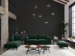 Canapé 3 Places KESTREL En Velours - Vert De Pascal Morabito