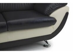 Canapé 2 Places En Simili INDICE - Bicolore Noir Et Ivoire 19 Canapé 2 Places En Simili INDICE - Bicolore Noir Et Ivoire -Meubles Soldes Boutique canape 474027