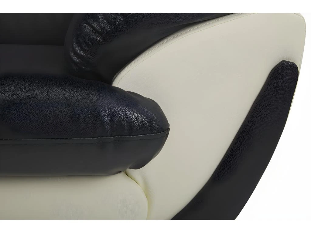 Canapé 2 Places En Simili INDICE - Bicolore Noir Et Ivoire 11 Canapé 2 Places En Simili INDICE - Bicolore Noir Et Ivoire – Image 9