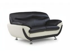 Canapé 2 Places En Simili INDICE - Bicolore Noir Et Ivoire 17 Canapé 2 Places En Simili INDICE - Bicolore Noir Et Ivoire -Meubles Soldes Boutique canape 474033