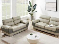 Canapé 2 Places En Cuir FRANCESCA - Taupe 16 Canapé 2 Places En Cuir FRANCESCA - Taupe -Meubles Soldes Boutique canape 479597