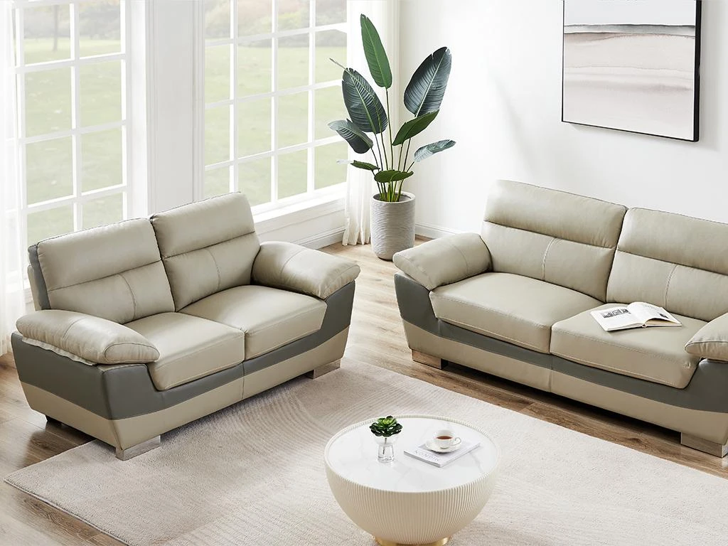 Canapé 2 Places En Cuir FRANCESCA - Taupe 7 Canapé 2 Places En Cuir FRANCESCA - Taupe – Image 5