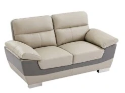 Canapé 2 Places En Cuir FRANCESCA - Taupe 14 Canapé 2 Places En Cuir FRANCESCA - Taupe -Meubles Soldes Boutique canape 479599