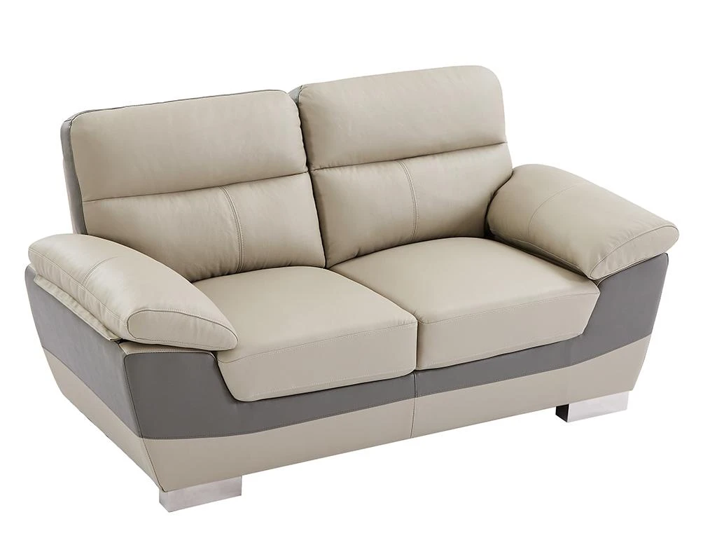 Canapé 2 Places En Cuir FRANCESCA - Taupe 5 Canapé 2 Places En Cuir FRANCESCA - Taupe – Image 3