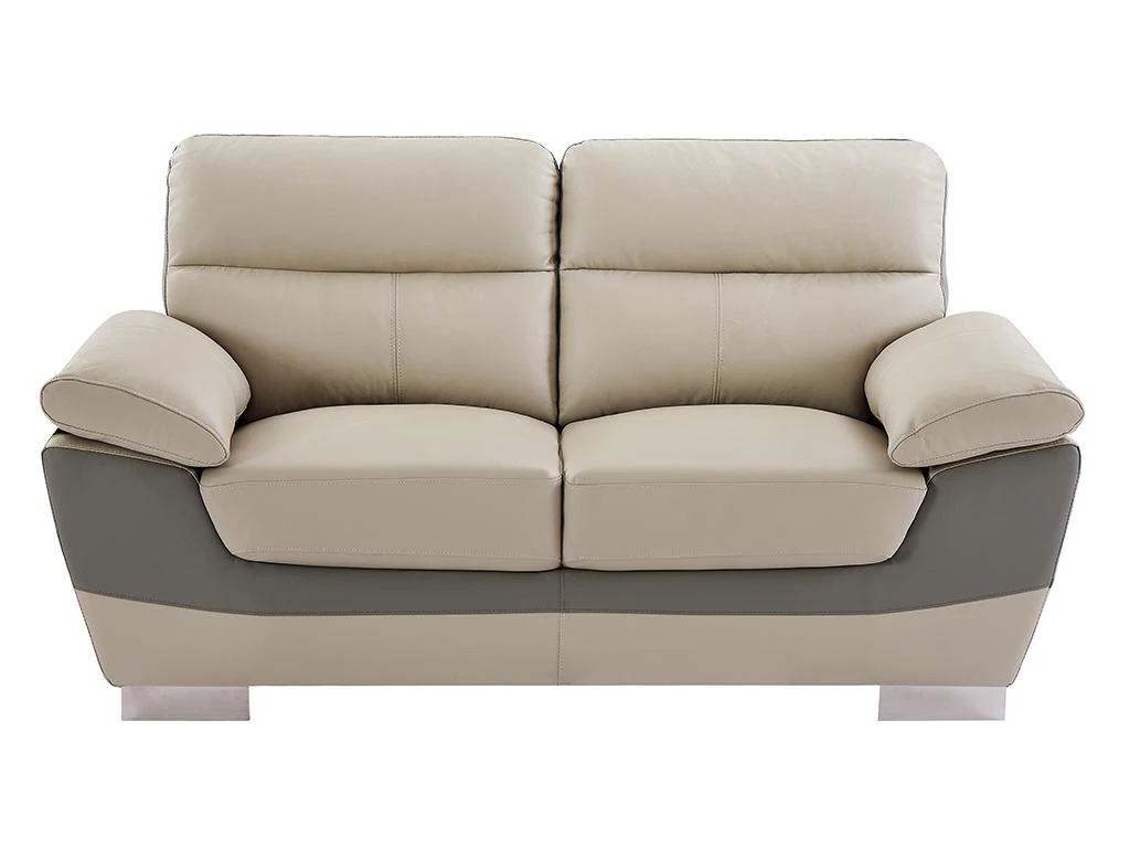 Canapé 2 Places En Cuir FRANCESCA - Taupe 6 Canapé 2 Places En Cuir FRANCESCA - Taupe – Image 4