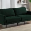 Canapé 3 Places En Velours Vert Sapin ESTELA 1 Canapé 3 Places En Velours Vert Sapin ESTELA -Meubles Soldes Boutique canape 4837507