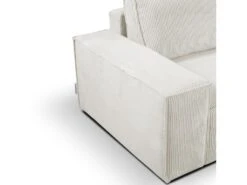 Canapé D'angle Convertible En Velours Côtelé Beige AMELIA De Pascal Morabito - Angle Droit -Meubles Soldes Boutique canape 487093