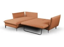 Canapé D'angle Convertible En Tissu Orange LAZARE De PASCAL MORABITO - Angle Gauche -Meubles Soldes Boutique canape 487395