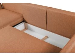 Canapé D'angle Convertible En Tissu Orange LAZARE De PASCAL MORABITO - Angle Gauche -Meubles Soldes Boutique canape 487405