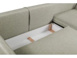 Canapé D'angle Convertible En Tissu Vert Clair LAZARE De PASCAL MORABITO - Angle Droit -Meubles Soldes Boutique canape 487411