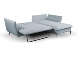 Canapé D'angle Convertible En Tissu Gris Bleuté LAZARE De PASCAL MORABITO - Angle Droit -Meubles Soldes Boutique canape 487435