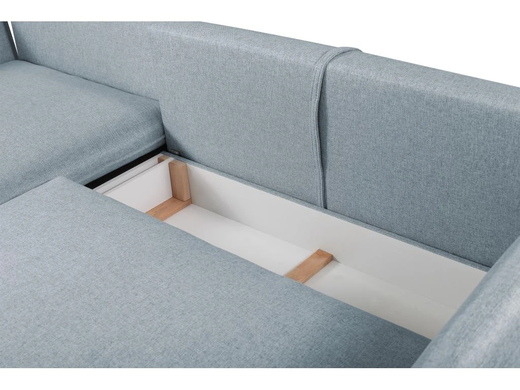 Canapé D'angle Convertible En Tissu Gris Bleuté LAZARE De PASCAL MORABITO - Angle Gauche 9 Canapé D'angle Convertible En Tissu Gris Bleuté LAZARE De PASCAL MORABITO - Angle Gauche – Image 7