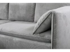 Canapé D'angle Convertible En Velours Côtelé Gris TEODORA De PASCAL MORABITO - Angle Gauche -Meubles Soldes Boutique canape 488037