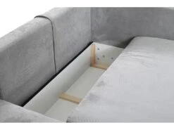 Canapé D'angle Convertible En Velours Côtelé Gris TEODORA De PASCAL MORABITO - Angle Gauche -Meubles Soldes Boutique canape 488039