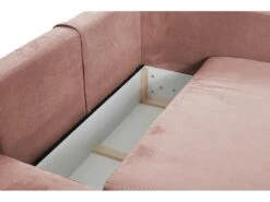 Canapé D'angle Convertible En Velours Côtelé Rose TEODORA De PASCAL MORABITO - Angle Gauche -Meubles Soldes Boutique canape 488063