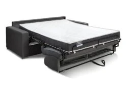 Canapé 4 Places Convertible Express En Simili CALITO - Blanc - Couchage Lattes Larges 160 Cm - Matelas 18 Cm Avec Mémoire De Forme DUNLOPILLO -Meubles Soldes Boutique canape 489679