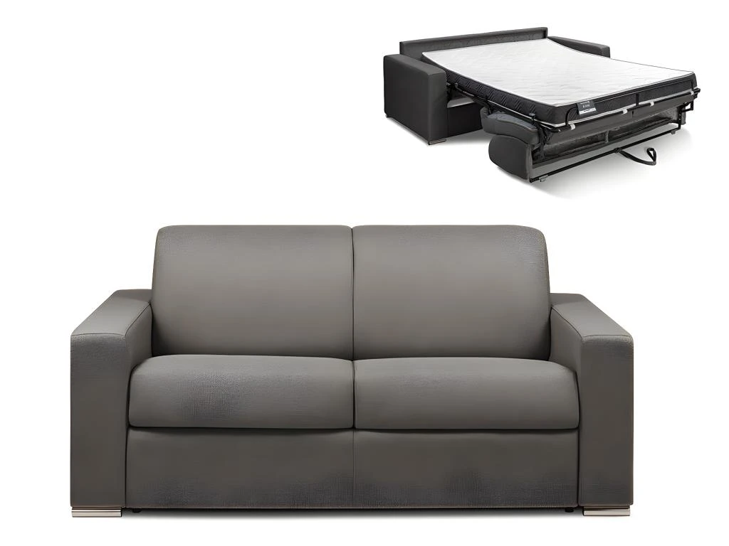 Canapé 2 Places Convertible Express En Tissu CALITO - Anthracite - Couchage Lattes Larges 120 Cm - Matelas 14 Cm Avec Mémoire De Forme DUNLOPILLO 3 Canapé 2 Places Convertible Express En Tissu CALITO - Anthracite - Couchage Lattes Larges 120 Cm - Matelas 14 Cm Avec Mémoire De Forme DUNLOPILLO