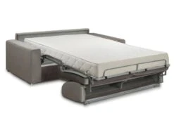 Canapé 4 Places Convertible Express En Velours CALITO - Anthracite - Couchage 160 Cm - Matelas 18 Cm -Meubles Soldes Boutique canape 490529