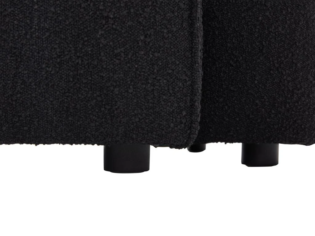 Canapé 3 Places En Tissu Sherpa Effet Peau De Mouton Noir MAGALI 8 Canapé 3 Places En Tissu Sherpa Effet Peau De Mouton Noir MAGALI – Image 6