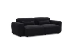 Canapé 3 Places En Tissu Sherpa Effet Peau De Mouton Noir MAGALI 12 Canapé 3 Places En Tissu Sherpa Effet Peau De Mouton Noir MAGALI -Meubles Soldes Boutique canape 4917447