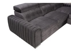 Canapé D'angle Droit Convertible En Tissu Gris Anthracite LARICA De PASCAL MORABITO -Meubles Soldes Boutique canape 492761