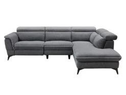 Canapé D'angle Droit Relax électrique En Tissu Gris COPOLI -Meubles Soldes Boutique canape 497547
