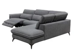 Canapé D'angle Droit Relax électrique En Tissu Gris COPOLI -Meubles Soldes Boutique canape 497551