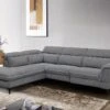 Canapé D'angle Gauche Relax électrique En Tissu Gris COPOLI -Meubles Soldes Boutique canape 497569
