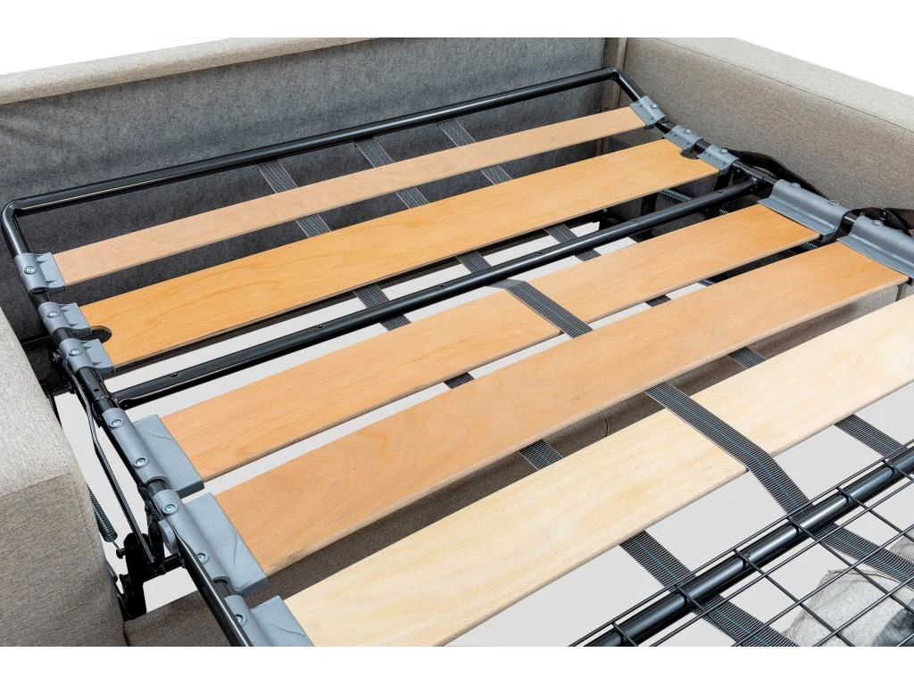 Canapé 3 Places Convertible Express En Simili EMIR - Rouge - Couchage à Lattes Larges 140 Cm - Matelas 18 Cm 5 Canapé 3 Places Convertible Express En Simili EMIR - Rouge - Couchage à Lattes Larges 140 Cm - Matelas 18 Cm – Image 3