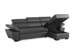 Canapé D'angle Convertible En Cuir JONOVA - Anthracite - Angle Droit 12 Canapé D'angle Convertible En Cuir JONOVA - Anthracite - Angle Droit -Meubles Soldes Boutique canape 503489