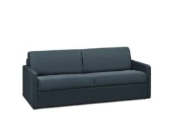 Canapé 4 Places Convertible Express En Tissu CALIFE - Bleu Foncé - Couchage à Lattes Larges 160 Cm - Matelas 18 Cm -Meubles Soldes Boutique canape 503725